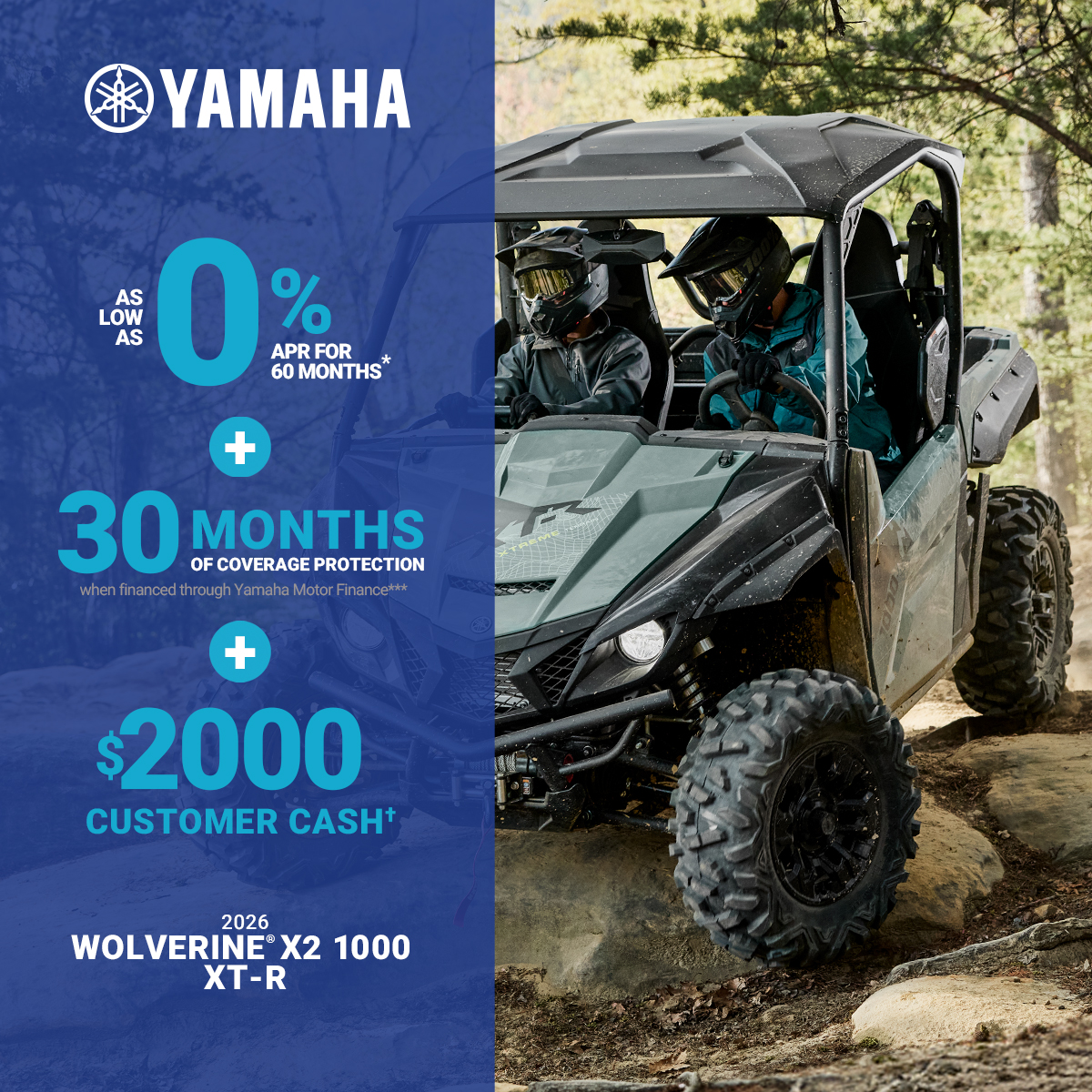 LET'S RIDE SxS COMBO - AS LOW AS 3.99% APR FOR 36 MONTHS*